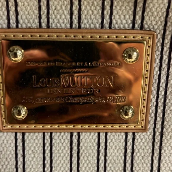 Louis Vuitton Antigua Cabas MM Tote Bag Navy Stripe - Picture 3 of 11